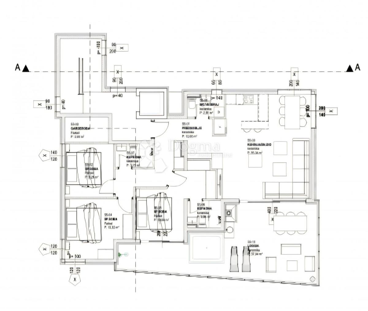 Allogio Makarska, 133,19m2