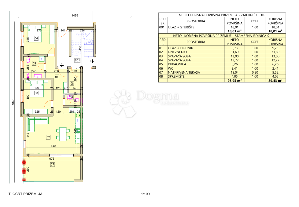 Allogio Tribunj, 98,95m2