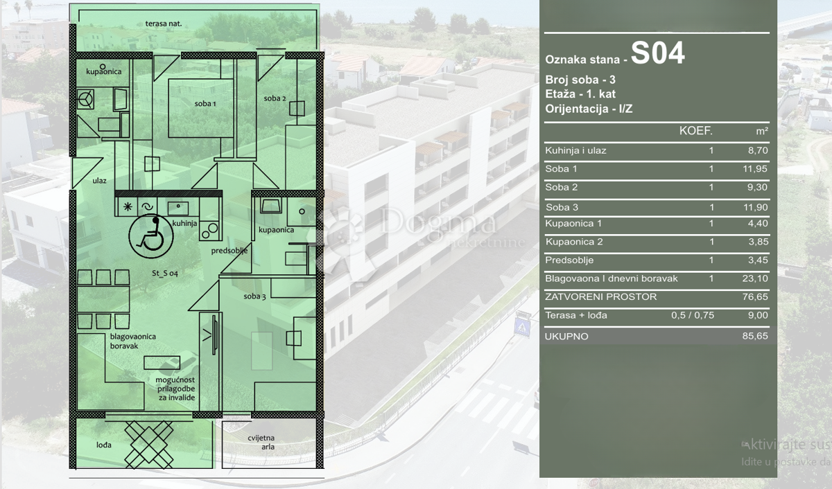 Allogio Travarica, Trogir, 85,65m2