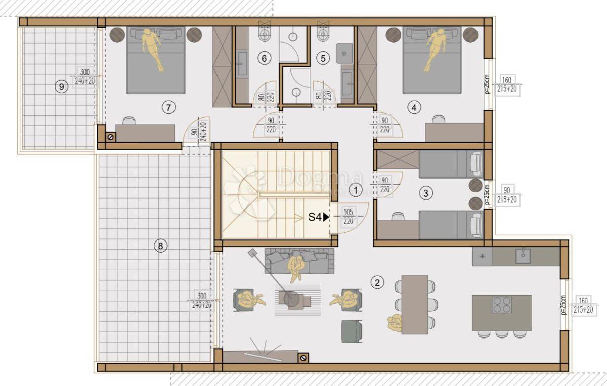 Allogio Valdebek, Pula, 54,35m2