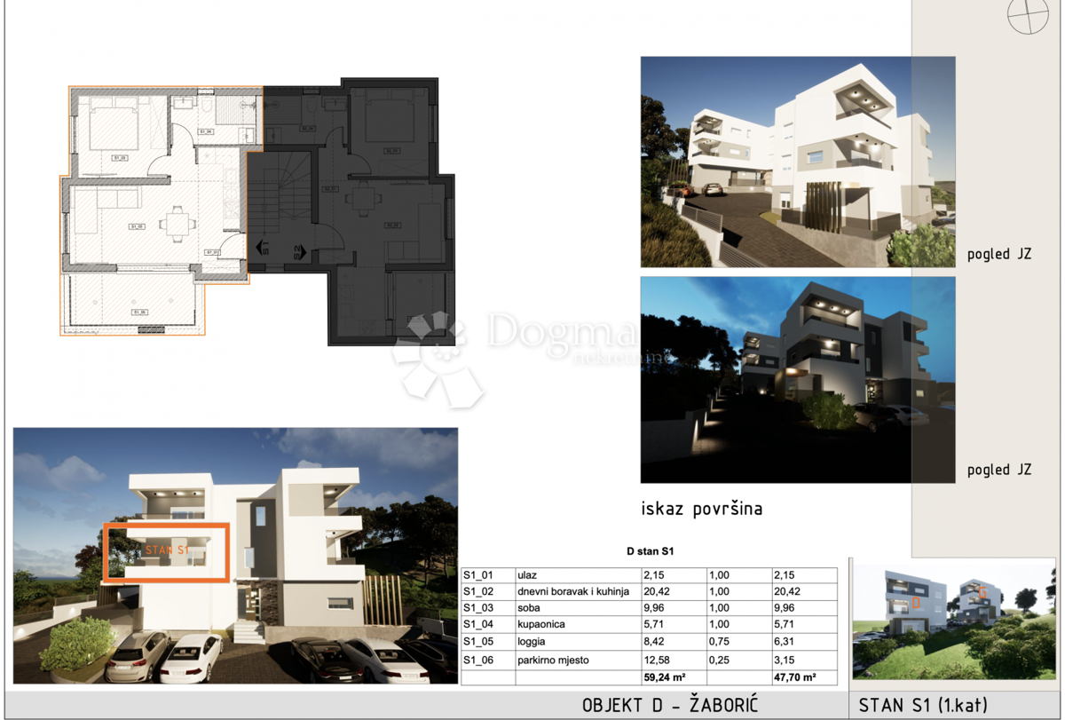 Allogio Žaborić, Šibenik - Okolica, 49,05m2