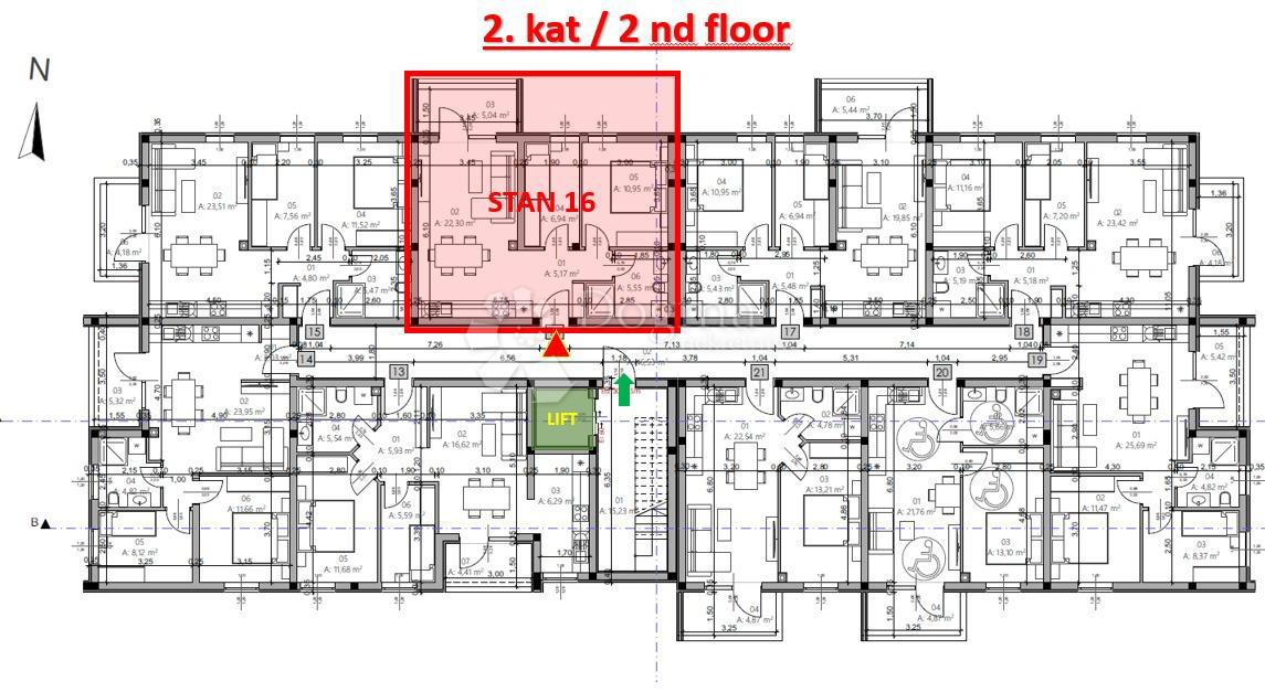 Allogio Monvidal, Pula, 54,96m2