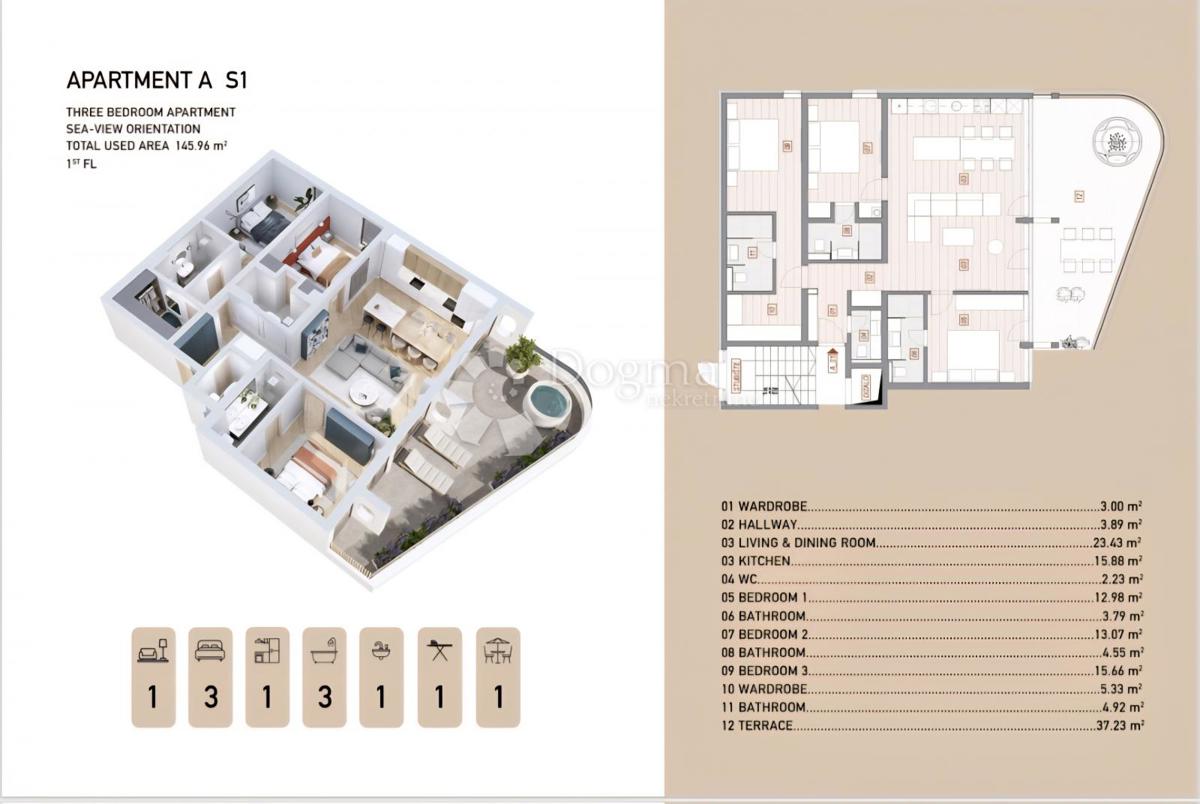 Allogio Opatija, 106,50m2