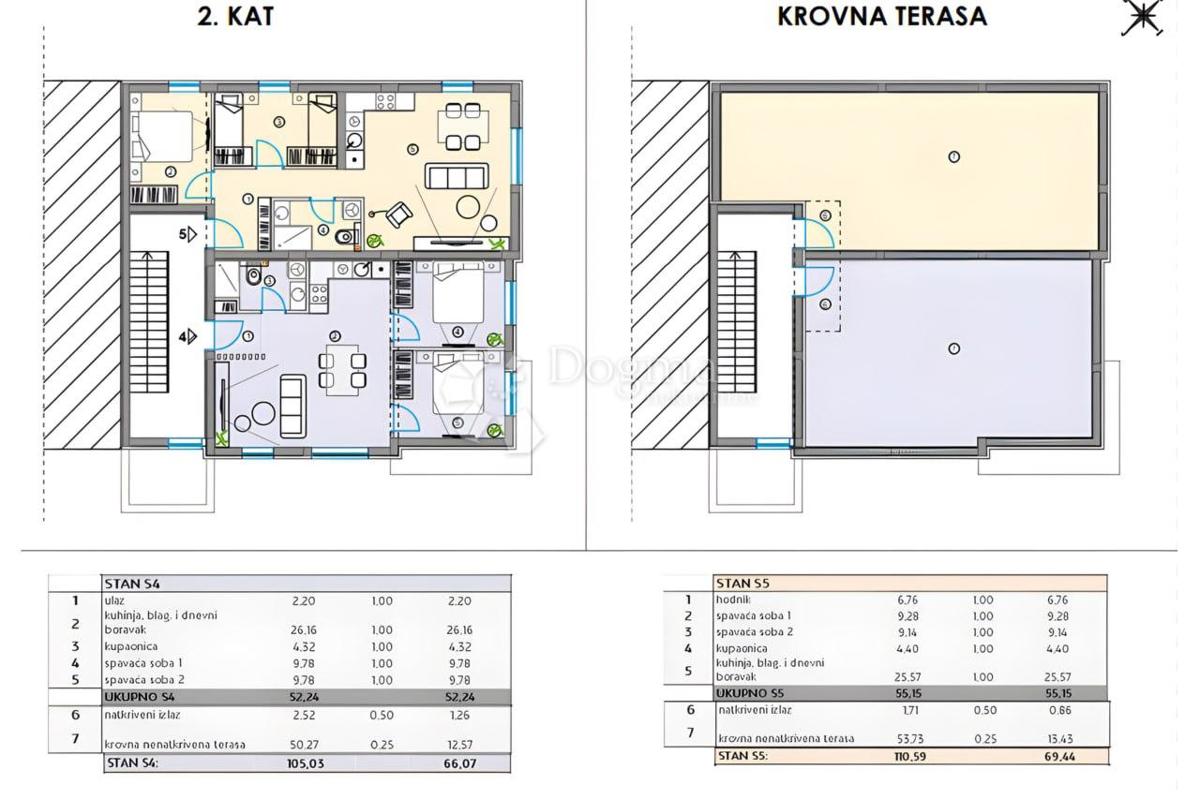 Allogio Bibinje, 69,44m2