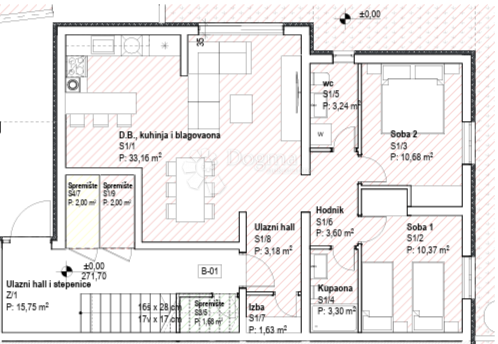 Allogio Hreljin, Bakar, 78,65m2