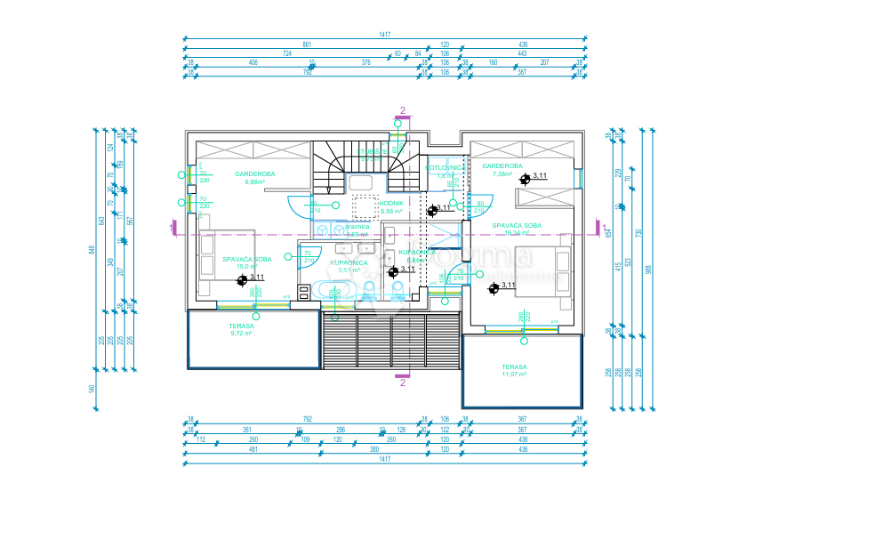 Casa Naklice, Omiš, 154,08m2