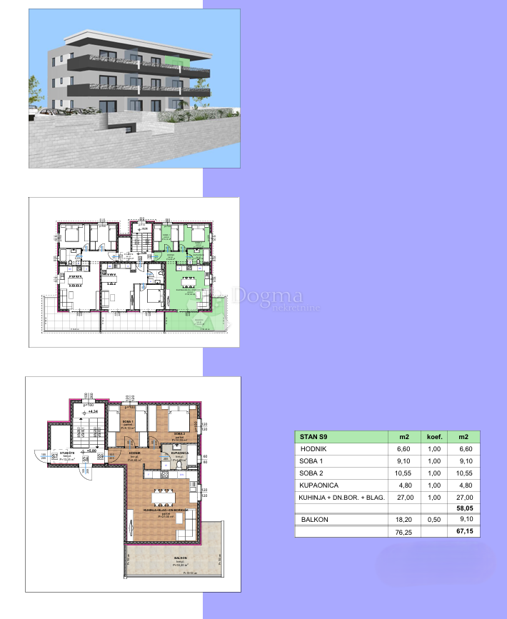 Allogio Promajna, Baška Voda, 67,15m2