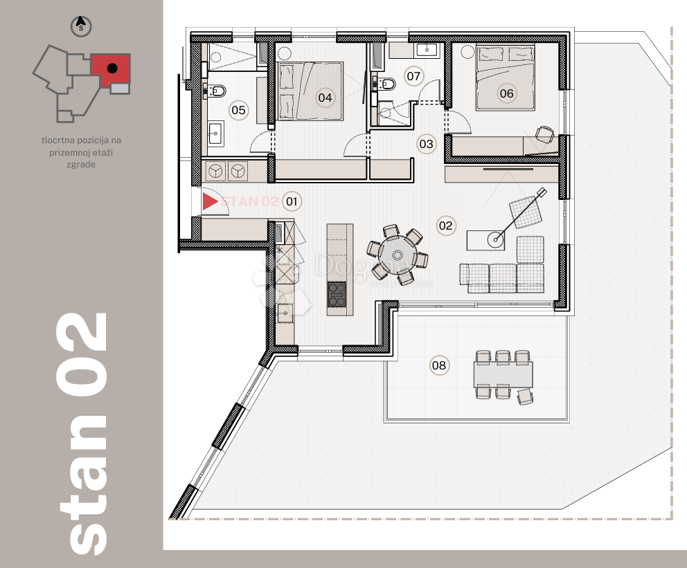 Allogio Jesenice, Dugi Rat, 96,79m2