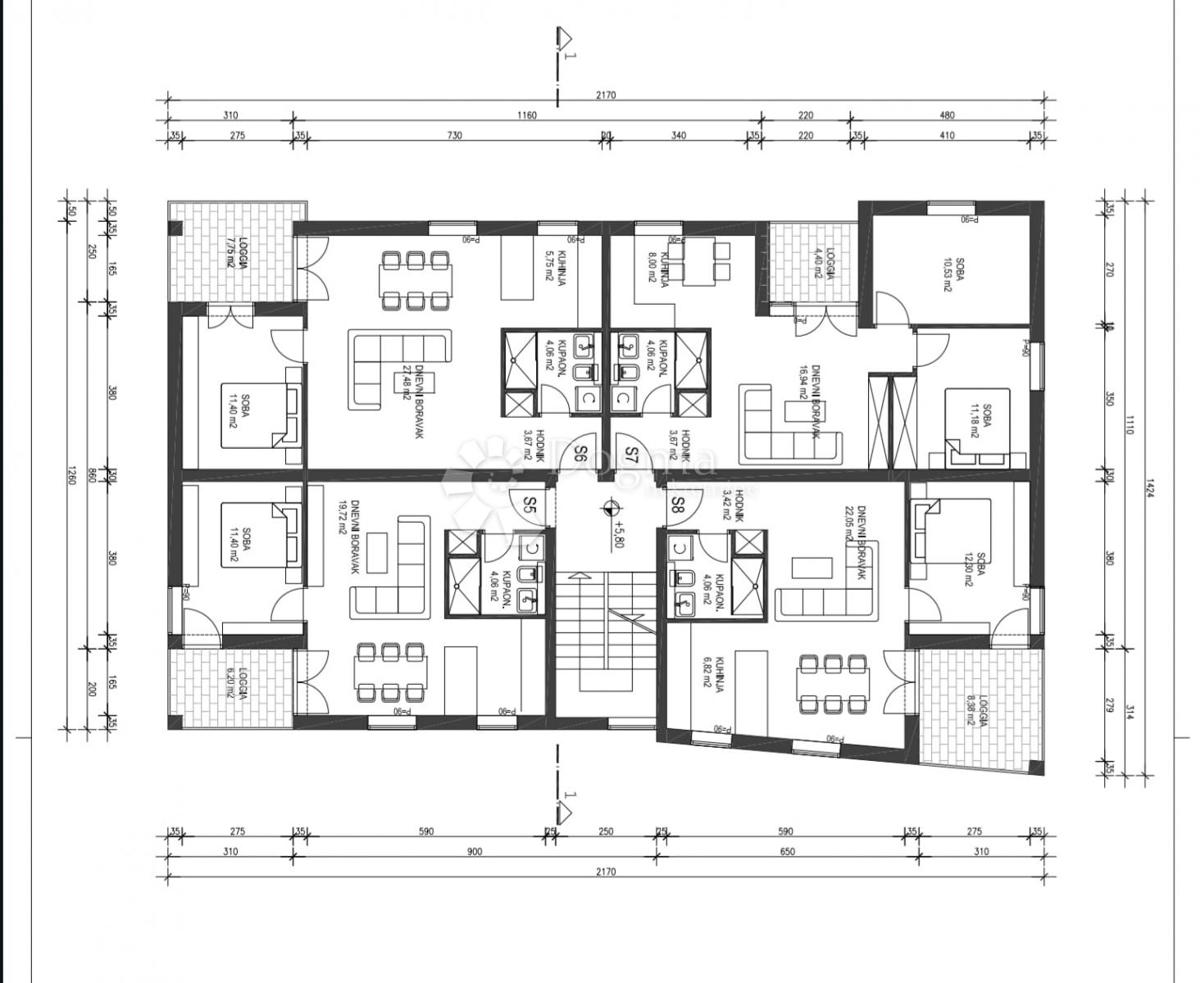 Allogio Vela Luka, 43,96m2