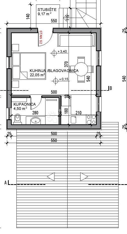 Casa Kaštel Lukšić, Kaštela, 68m2
