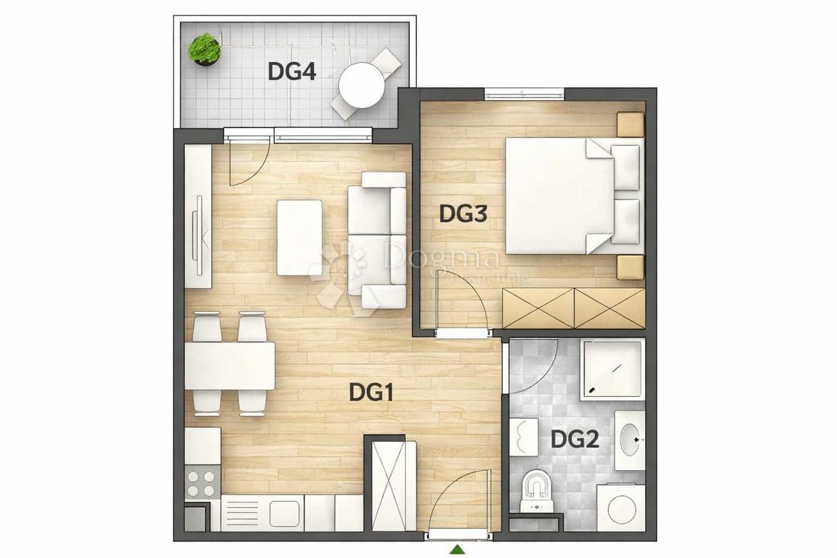 Allogio Monvidal, Pula, 42m2