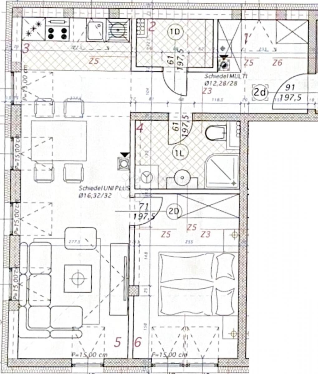 Allogio Križevci, 44,55m2