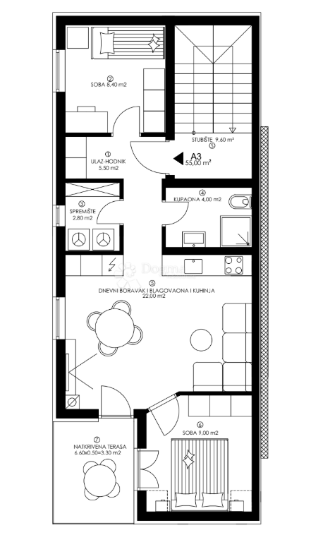 Allogio Valmade, Pula, 41,80m2