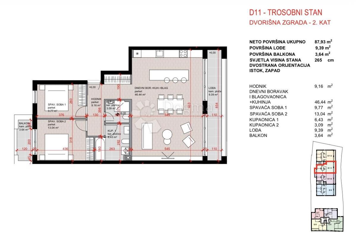 Allogio Laščina, Maksimir, 102,86m2