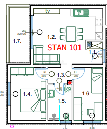 Allogio Centar, Pula, 58,65m2