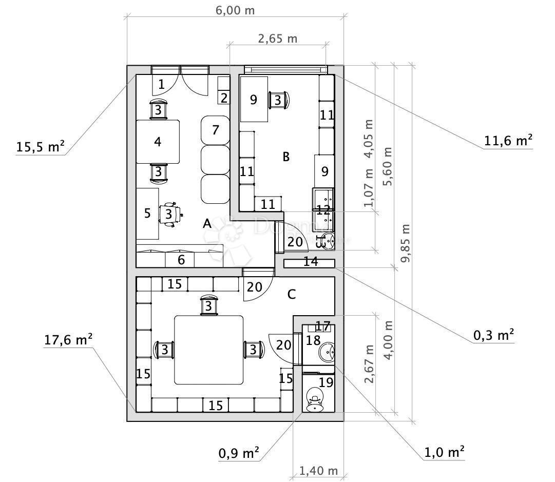 Locale commerciale Donji grad, Donji Grad, 57,15m2