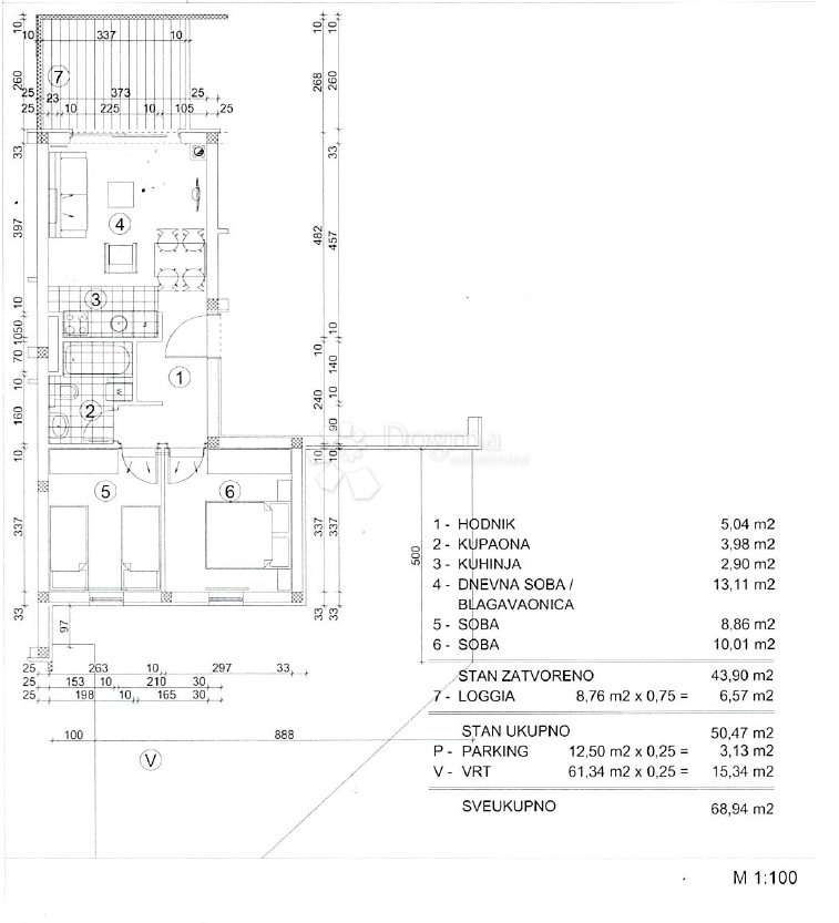 Allogio Lukovo, Senj, 68,94m2