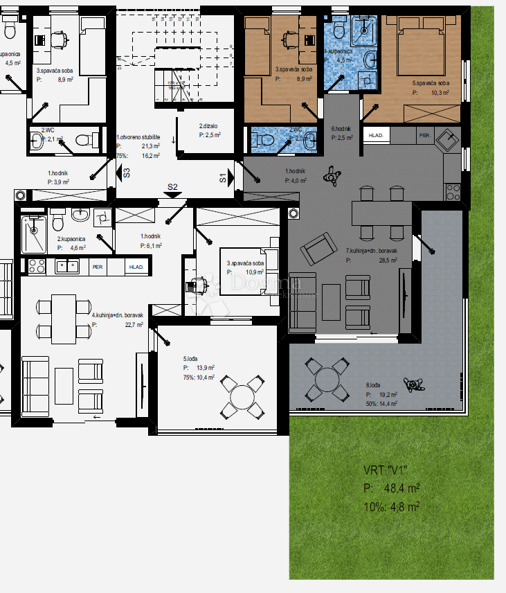 Allogio Vidikovac, Zadar, 86,03m2