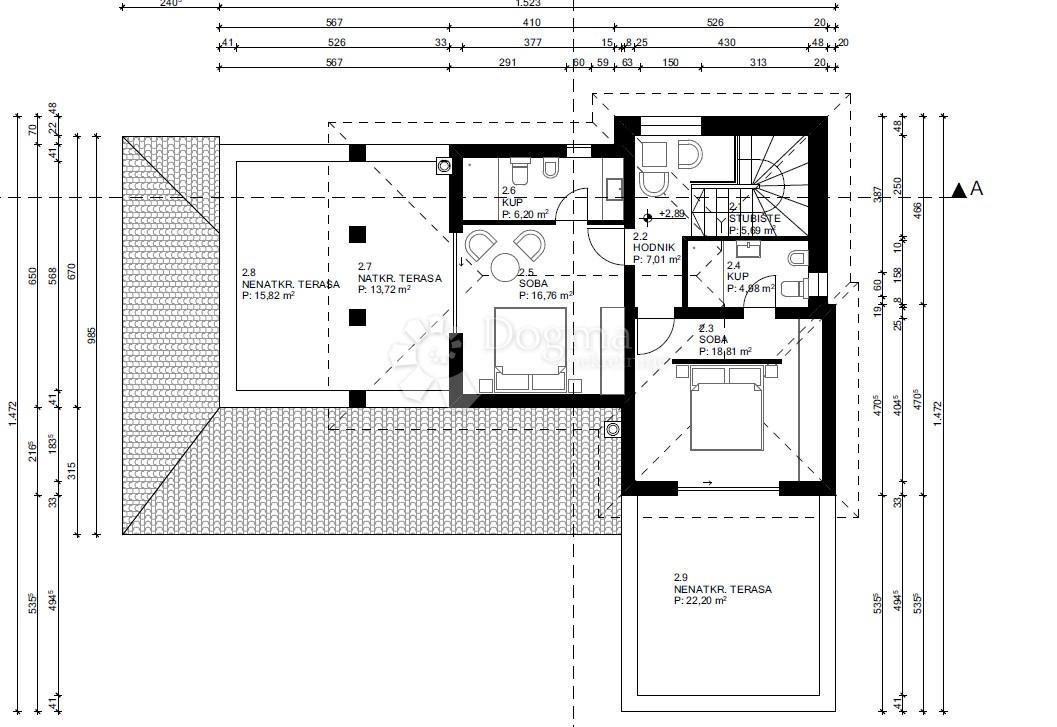 Villa istriana con vista panoramica aperta verso il mare