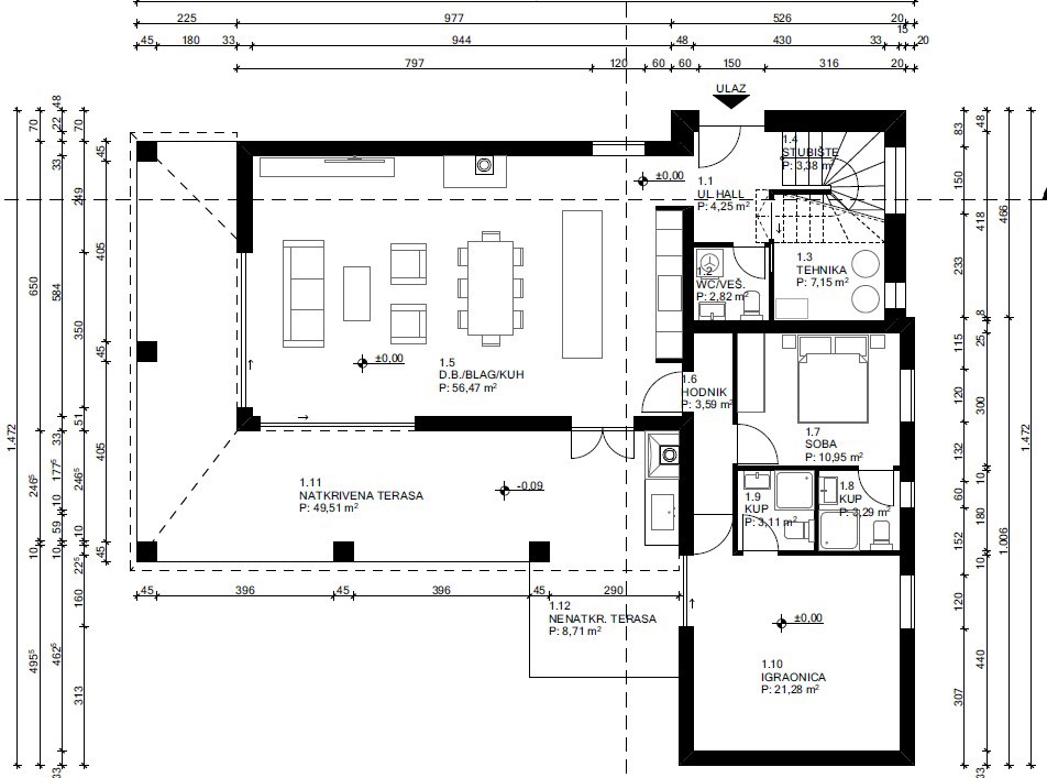 Villa istriana con vista panoramica aperta verso il mare