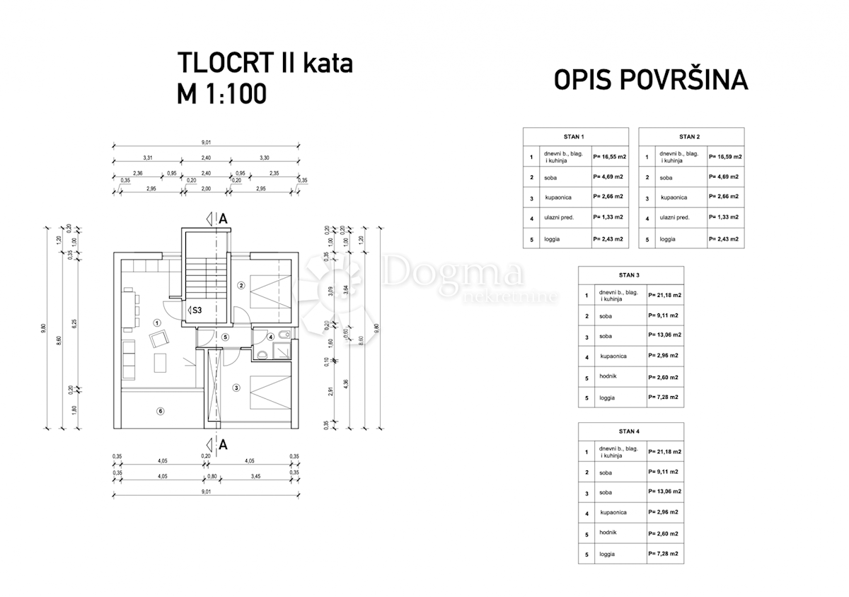 Appartamento Povile, Novi Vinodolski, 57m2