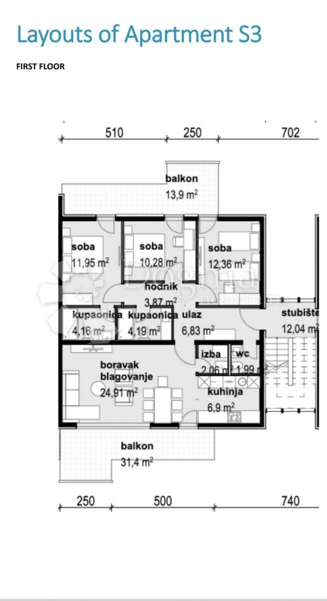 Appartamento Privlaka, 147,28m2