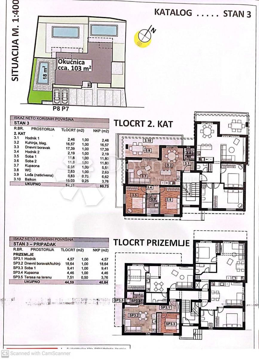 Appartamento Malinska, Malinska-Dubašnica, 121m2