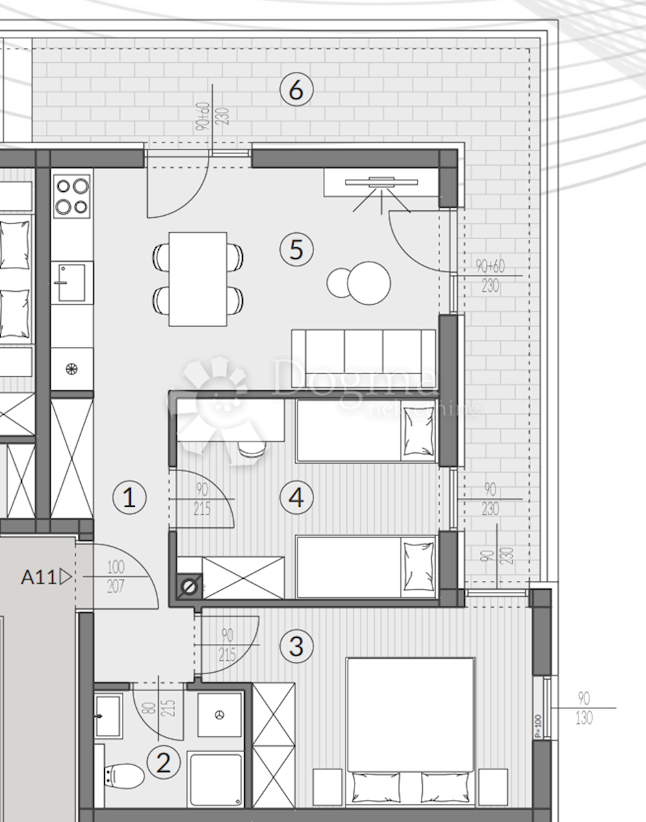 Allogio Šikići, Pula, 53,46m2