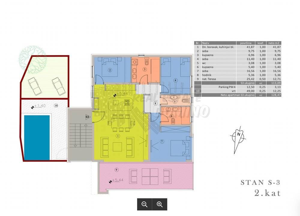 Appartamento Malinska, Malinska-Dubašnica, 128m2