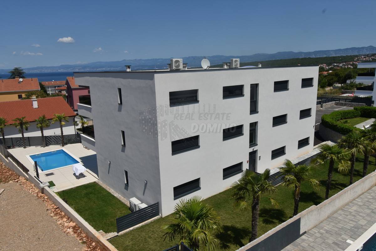 Nuova costruzione con vista mare parziale! Malinska!