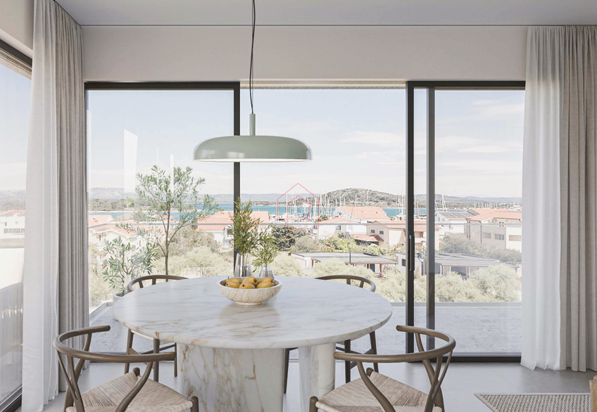 EDIFICIO DI LUSSO - NUOVA COSTRUZIONE - appartamento su due livelli al primo piano con una splendida vista panoramica sul mare