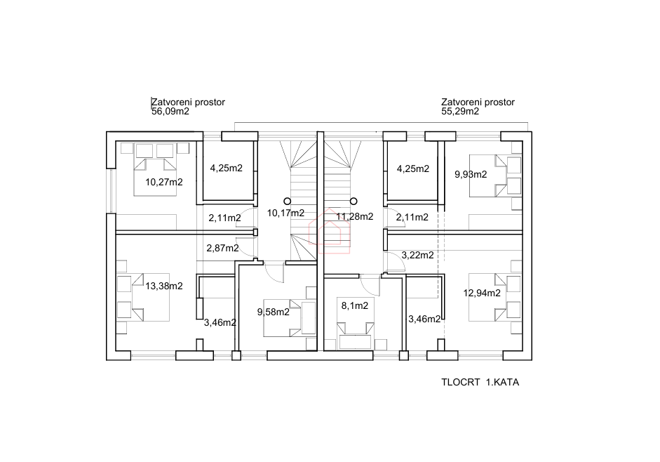 Appartamento su due livelli con terrazza sul tetto e giardino a Murter (in costruzione)