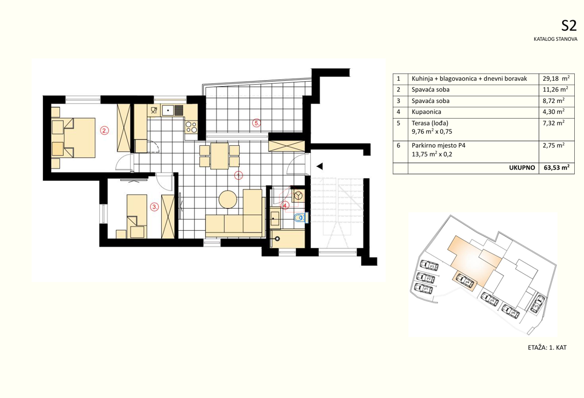 Nuova costruzione 2025 - Appartamento con due camere da letto e vista mare