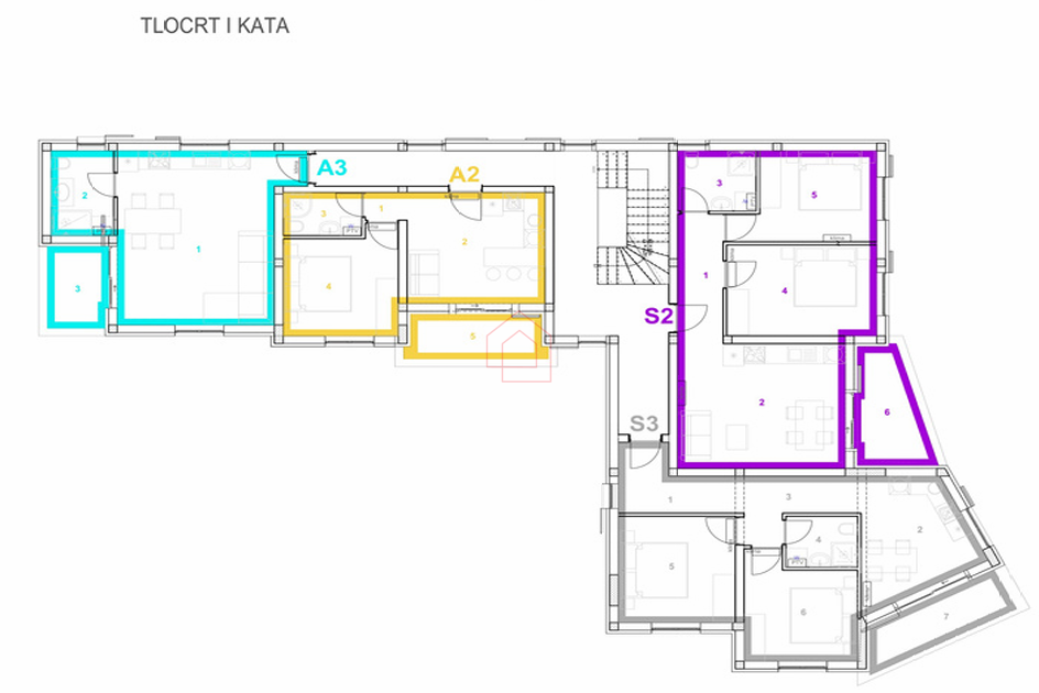 Monolocale in edificio di nuova costruzione a Jezera