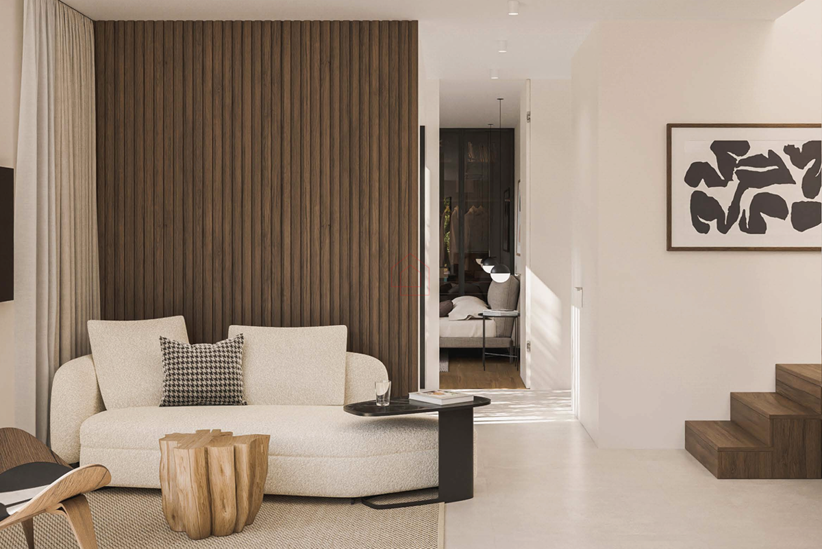 COSTRUZIONE LUSSUOSA - NUOVA COSTRUZIONE - appartamento su due piani con tre camere da letto vicino alla spiaggia di Podvrške con piscina