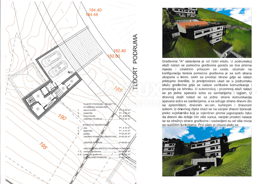 OPATIJA, LOVRAN, LIGANJ - terreno di 1250m2 con vista mare per un edificio residenziale - appartamenti / appartamenti / casa familiare / villa / case in affitto con piscina / casa vacanze con piscina