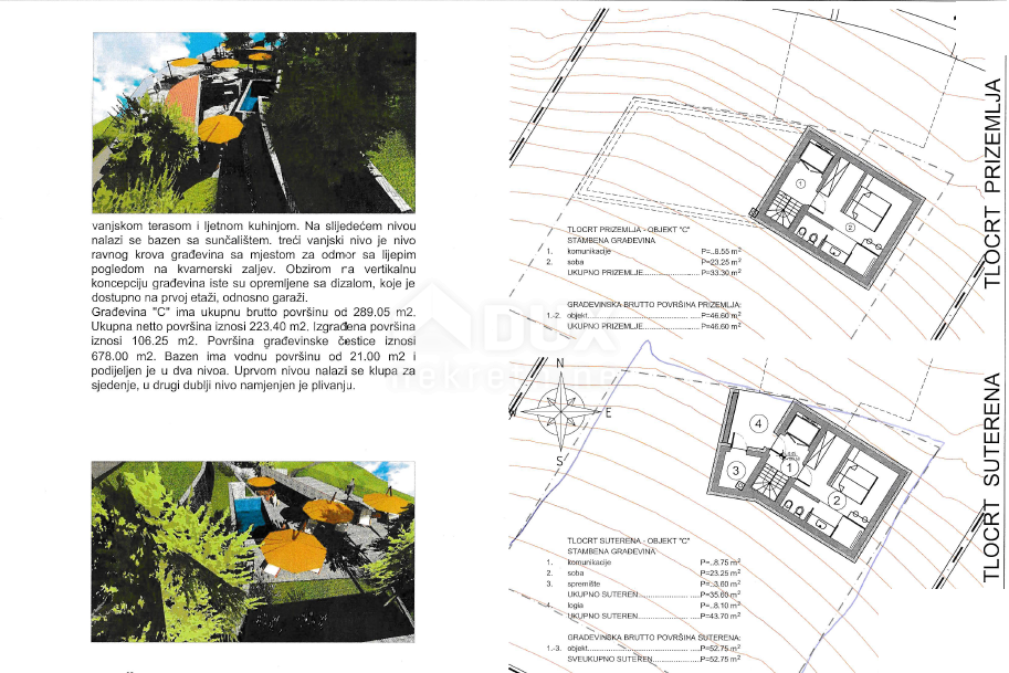 OPATIJA, LOVRAN, LIGANJ - terreno di 1250m2 con vista mare per un edificio residenziale - appartamenti / appartamenti / casa familiare / villa / case in affitto con piscina / casa vacanze con piscina