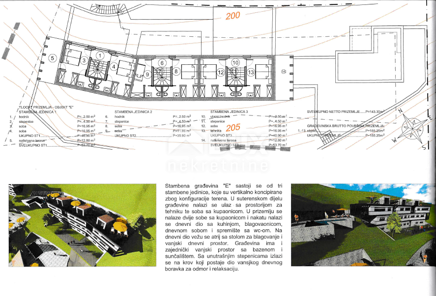 OPATIJA, LOVRAN, LIGANJ - terreno di 1250m2 con vista mare per un edificio residenziale - appartamenti / appartamenti / casa familiare / villa / case in affitto con piscina / casa vacanze con piscina