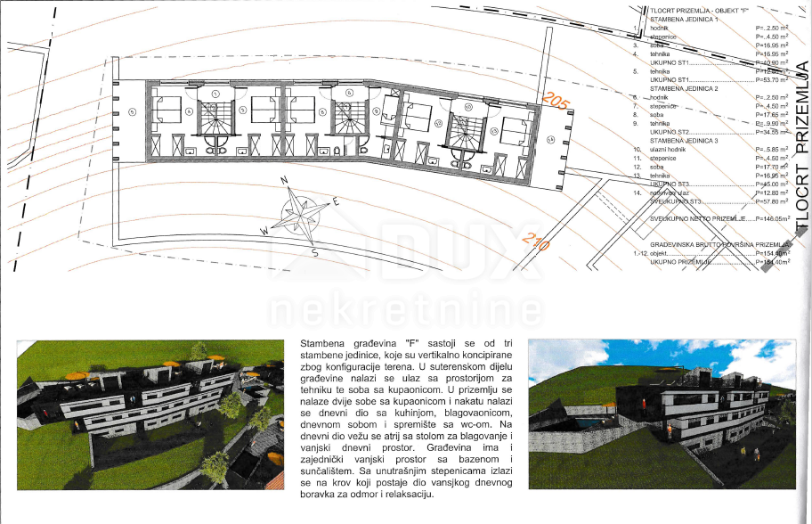 OPATIJA, LOVRAN, LIGANJ - terreno di 1250m2 con vista mare per un edificio residenziale - appartamenti / appartamenti / casa familiare / villa / case in affitto con piscina / casa vacanze con piscina