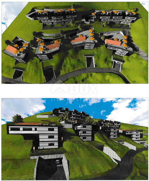 OPATIJA, LOVRAN, LIGANJ - terreno di 1250m2 con vista mare per un edificio residenziale - appartamenti / appartamenti / casa familiare / villa / case in affitto con piscina / casa vacanze con piscina