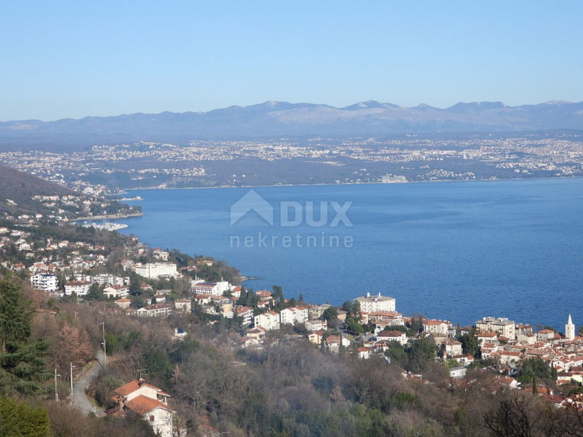 OPATIJA, LOVRAN, LIGANJ - terreno di 1250m2 con vista mare per un edificio residenziale - appartamenti / appartamenti / casa familiare / villa / case in affitto con piscina / casa vacanze con piscina