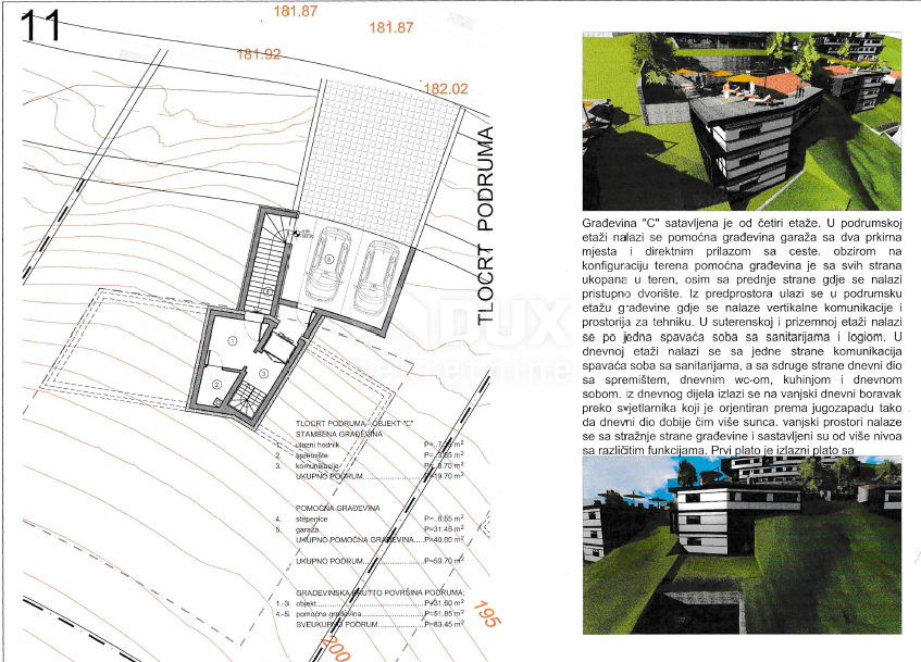 OPATIJA, LOVRAN, LIGANJ - terreno di 1250m2 con vista mare per un edificio residenziale - appartamenti / appartamenti / casa familiare / villa / case in affitto con piscina / casa vacanze con piscina