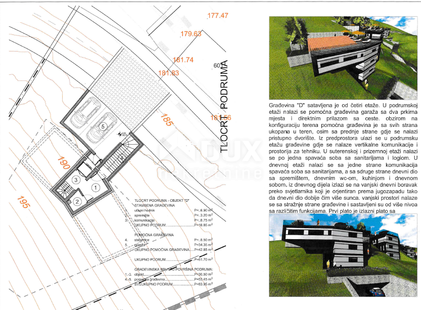 OPATIJA, LOVRAN, LIGANJ - terreno di 1250m2 con vista mare per un edificio residenziale - appartamenti / appartamenti / casa familiare / villa / case in affitto con piscina / casa vacanze con piscina