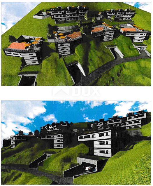 OPATIJA, LOVRAN, LIGANJ - terreno di 1250m2 con vista mare per un edificio residenziale - appartamenti / appartamenti / casa familiare / villa / case in affitto con piscina / casa vacanze con piscina