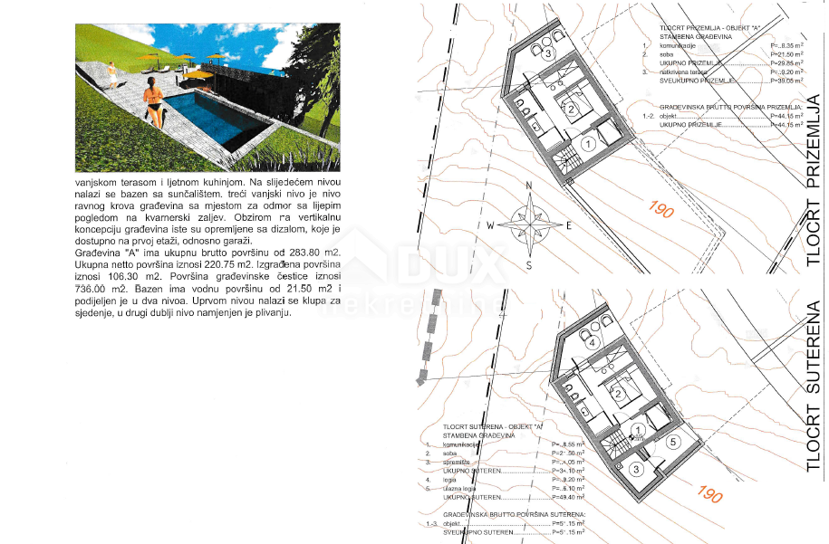 OPATIJA, LOVRAN, LIGANJ - terreno di 1250m2 con vista mare per un edificio residenziale - appartamenti / appartamenti / casa familiare / villa / case in affitto con piscina / casa vacanze con piscina