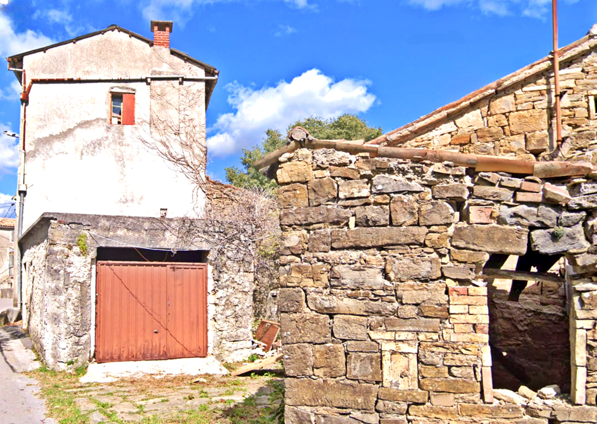 ISTRIA, CEROVLJE - Casa in pietra con vista panoramica