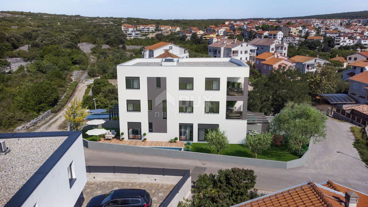 ISOLA DI KRK, CITTÀ DI KRK - NUOVA COSTRUZIONE - Appartamento duplex 3 camere da letto + camera da letto