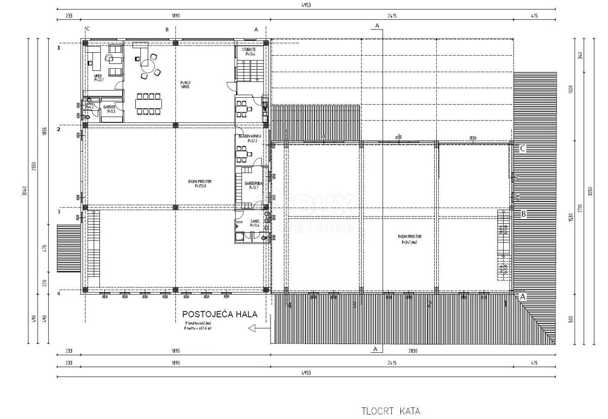 ZADAR, NOVI BOKANJAC - Locale commerciale, sala 2000 m2