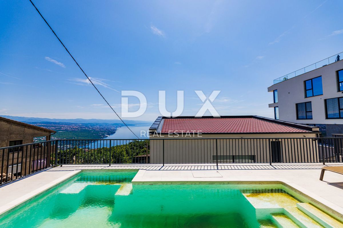 OPATIJA, BREGI - casa indipendente 180m2 con vista panoramica sul mare + giardino 600m2