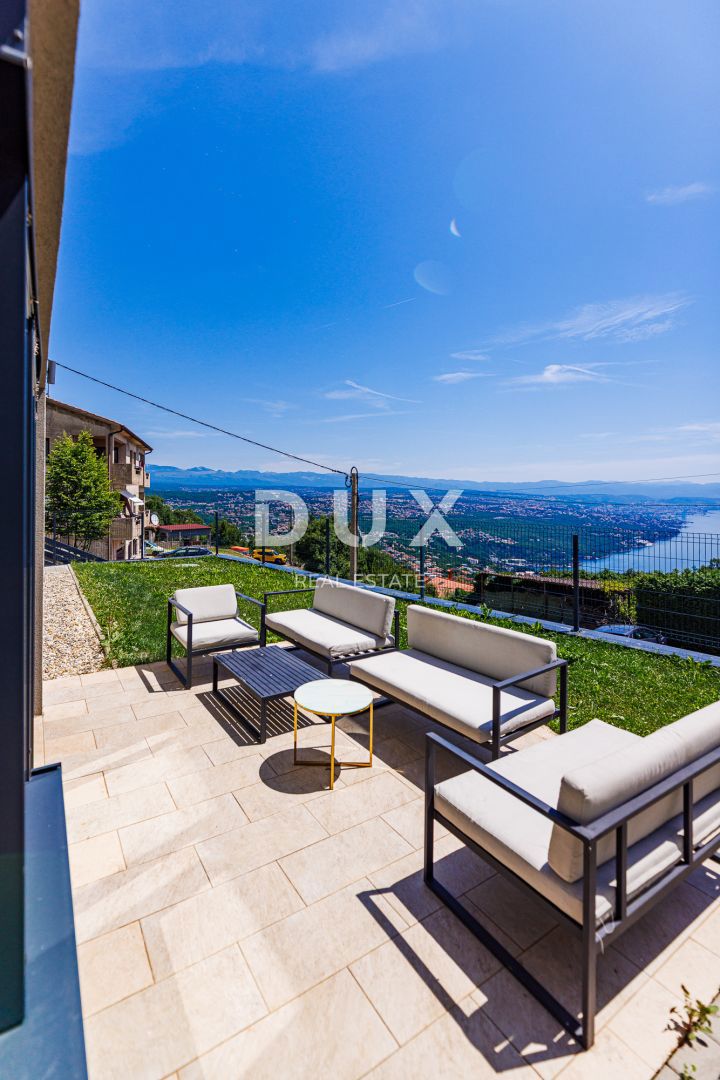 OPATIJA, BREGI - casa indipendente 180m2 con vista panoramica sul mare + giardino 600m2